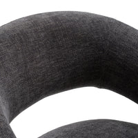 Gastra Modern Dark Grey Fabric Dining Chair