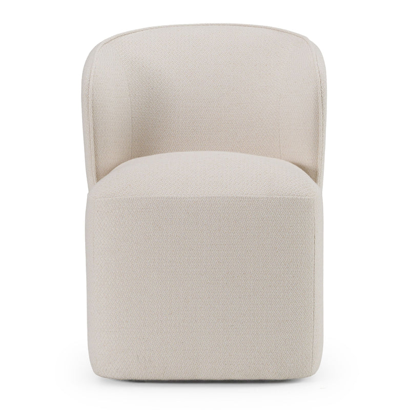 Cassandra Modern Beige Swivel Dining Chair