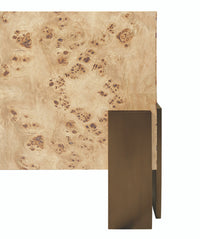 Harriet Burl Wood & Brass Square Coffee Table