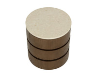 Caldora Oak Veneer & Marble Top Nightstand
