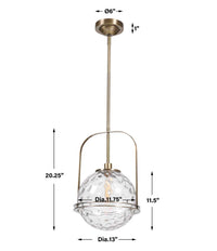 Sherway Modern Rich Antique Brass Pendant (2 Sizes Available)