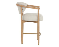 Sigrid Oatmeal Upholstered Oak Counter Stool