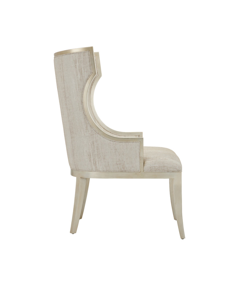 Garson Silver Leaf & Fresh Fine Linen Accent Chair