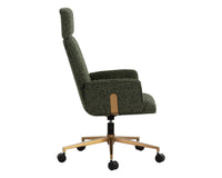 Kalev Plush Fabric & Gold Desk Chair