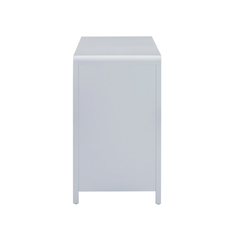 Ameline Pastel Blue Rattan 6 Drawer Dresser