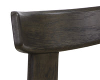 Horton Dark Brown Oak & Sahara Sand Leather Dining Chair (Set of 2)