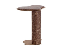 Isola Faux Marble Concrete Indoor Outdoor Accent Table