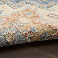 Goldie Blue Ivory Wool Persian Style Area Rug