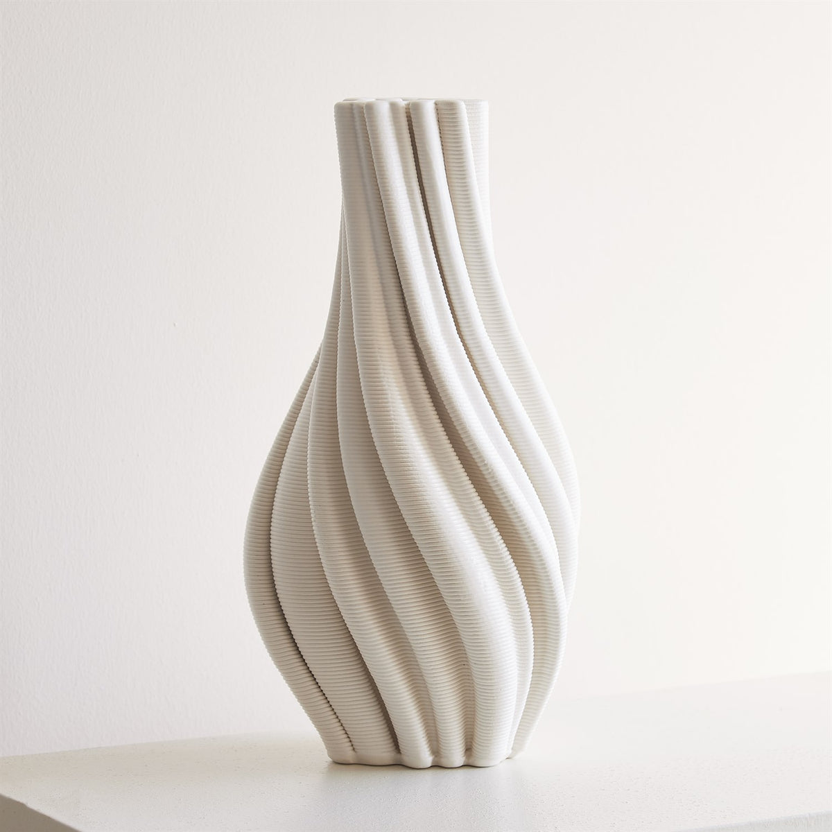 Twist White Matte Vase (2 Sizes Available)