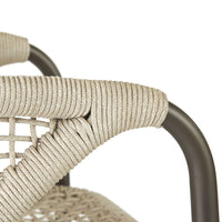 Enzo Buff Plain Weave Outdoor Bar Stool