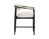 Marita Cream & Black Indoor/Outdoor Counter Stool