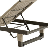 Daytona Outdoor Buff Dutch Weave Armless Lounge Chair