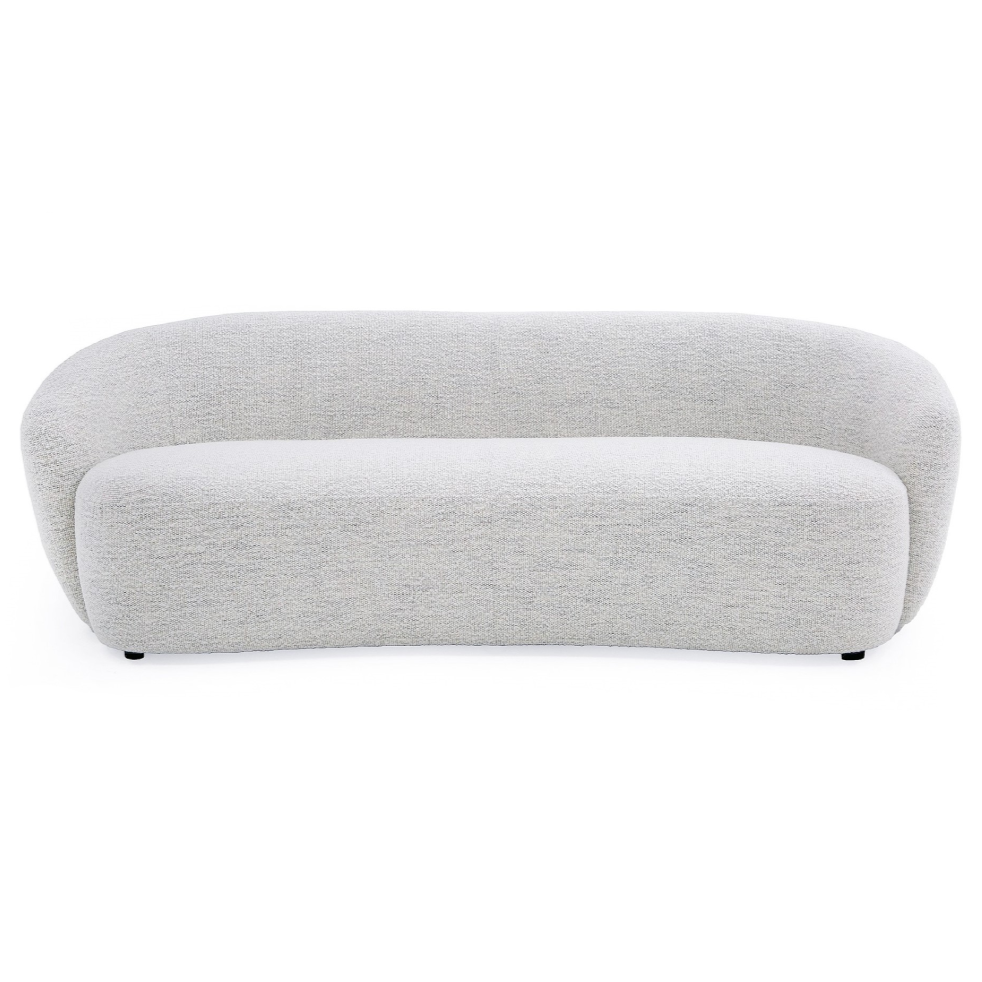 Fabia 90" Modern Off-White Fabric Sofa