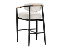 Marita Cream & Black Indoor/Outdoor Bar Stool