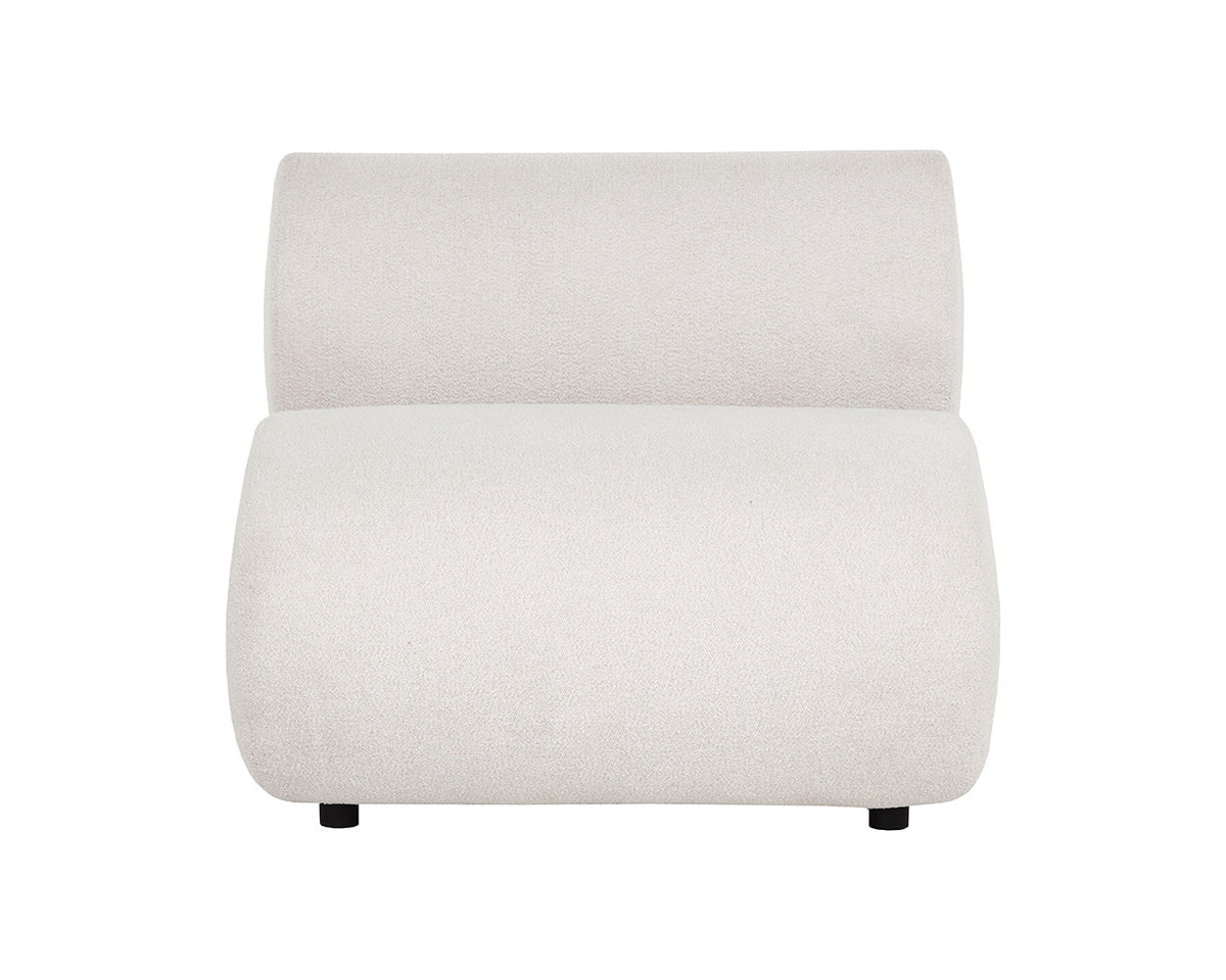 Nimbus Cream Performance Fabric Indoor/Outdoor Modular Armless Chair