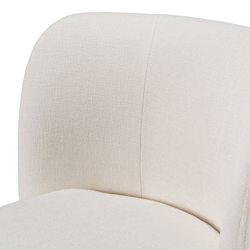 Catalina Modern Ivory Swivel Dining Chair
