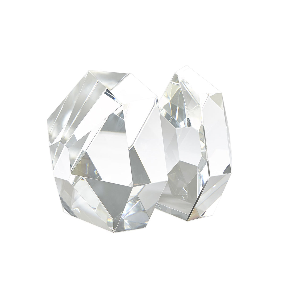Cherie S/2 Clear Crystal Bookends