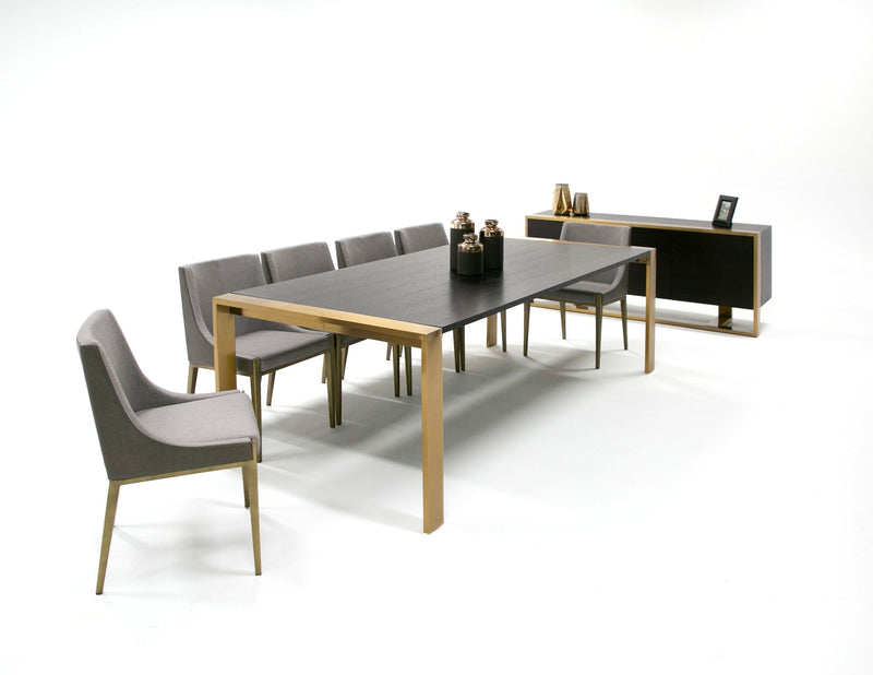 Sofya Modern Gold Dining Table