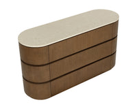 Caldora 59" Oak Veneer & Marble Top Dresser