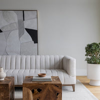 Troye 82" Cream Performance Fabric Sofa