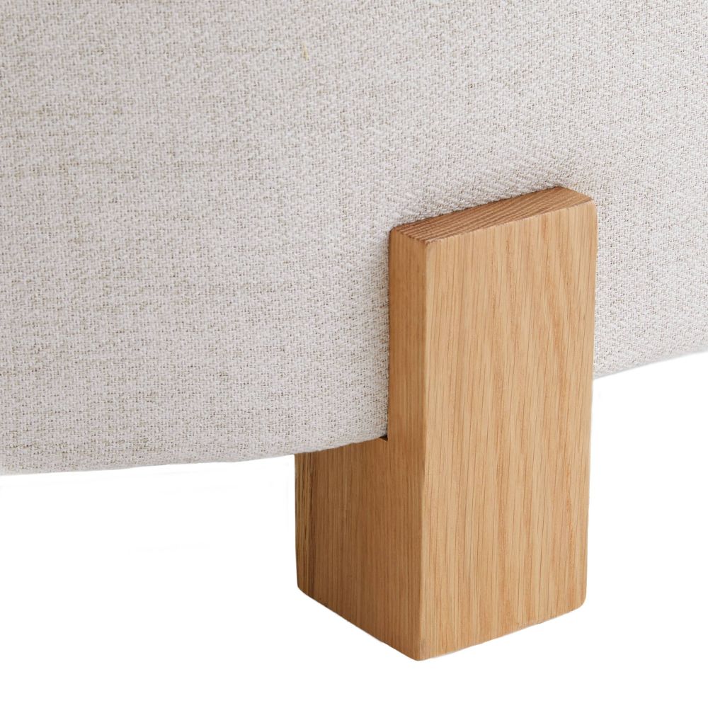 Claude 101" White Linen Sofa