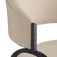 Zelise Natural Linen Dining Chair