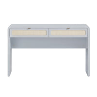 Ameline Pastel Blue Rattan Console/Desk