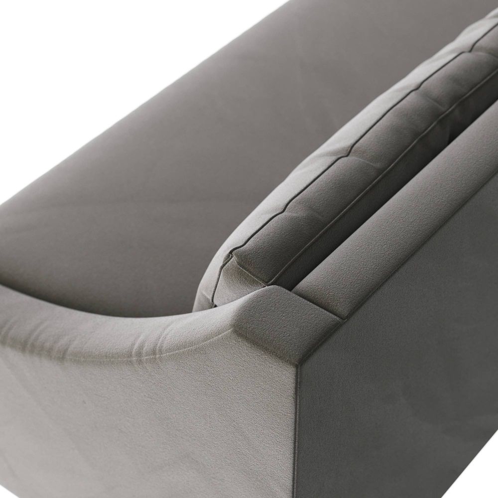 Bourdeaux 90" Flint Velvet Sofa