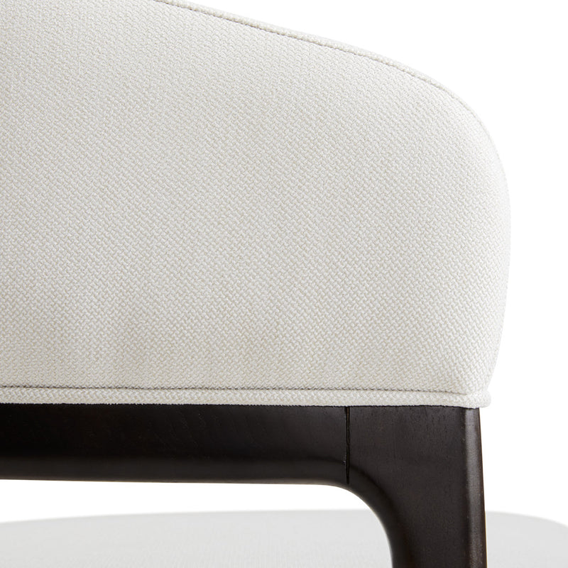 Cosette White Linen Dining Chair