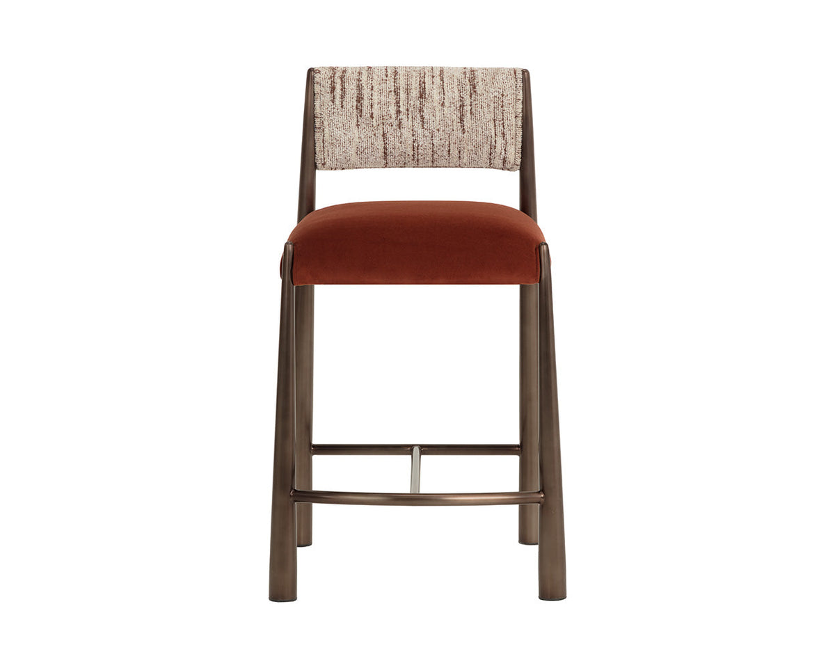 Bayard Two-Tone & Dark Bronze Counter Stool