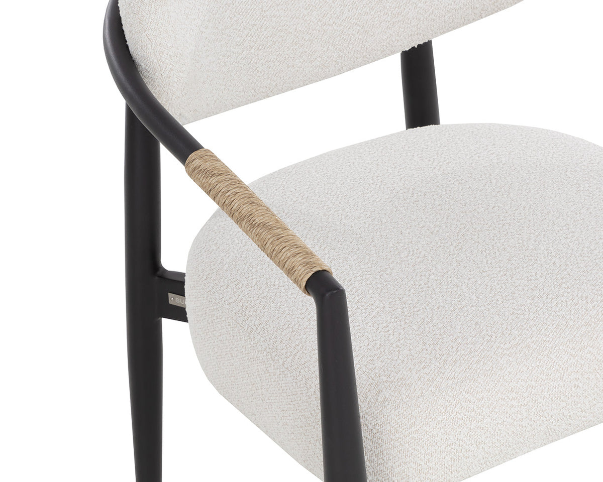 Marita Cream & Black Indoor/Outdoor Armchair