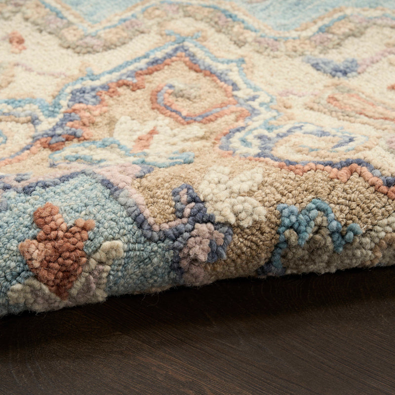 Goldie Light Blue Wool Persian Style Area Rug