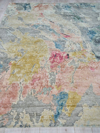 Audrina Silver/Blush Artist's Area Rug