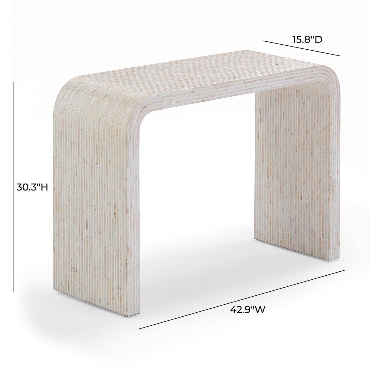 Ornella 43" Cream Capiz Shell Console Table