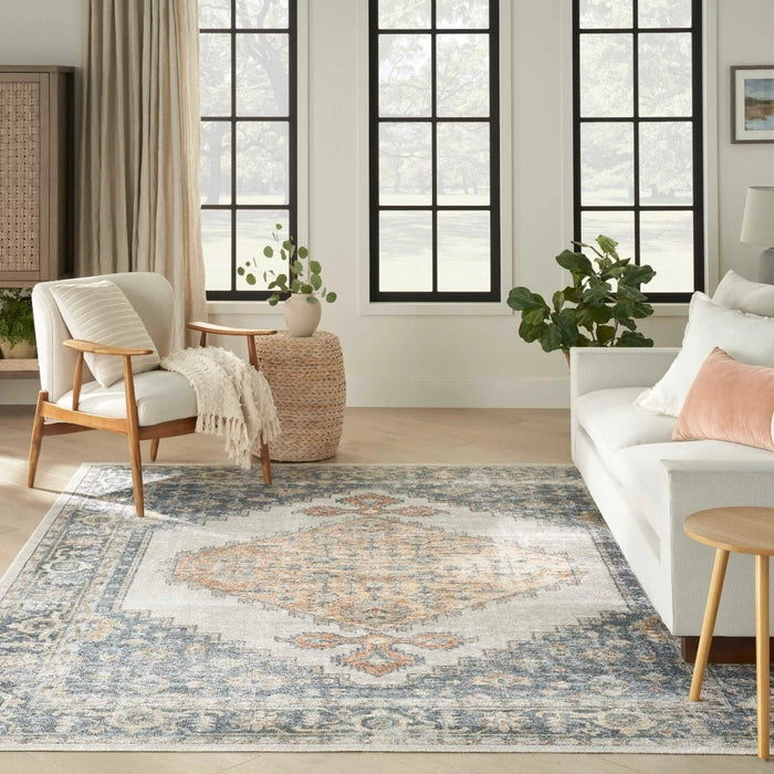 Pheobe Grey & Gold Washable Area Rug