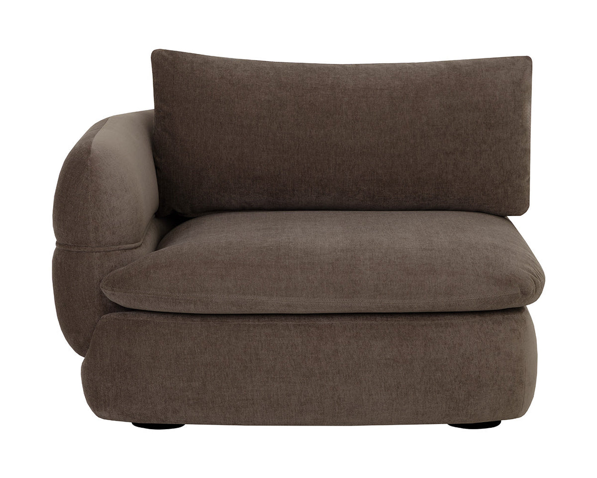 Oressa Brown Modular Left Arm Chair