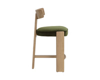 Horton Rustic Oak & Forest Green Counter Stool