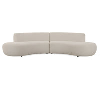 Estella Modern Off-White Curved Sectional Sofa