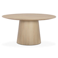 Sammi Natural Round Oak Dining Table (2 Sizes Available 41"-60")