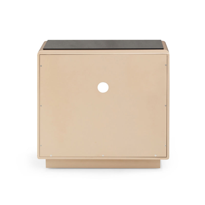 Francesca Art Deco Taupe Nightstand