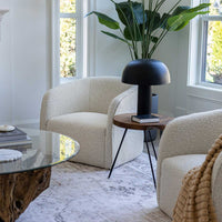 Vinita Cream Boucle Accent Chair