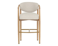 Sigrid Oatmeal Upholstered Oak Bar Stool
