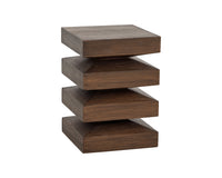 Robarts Dark Timber Concrete Accent Table - Indoor/Outdoor