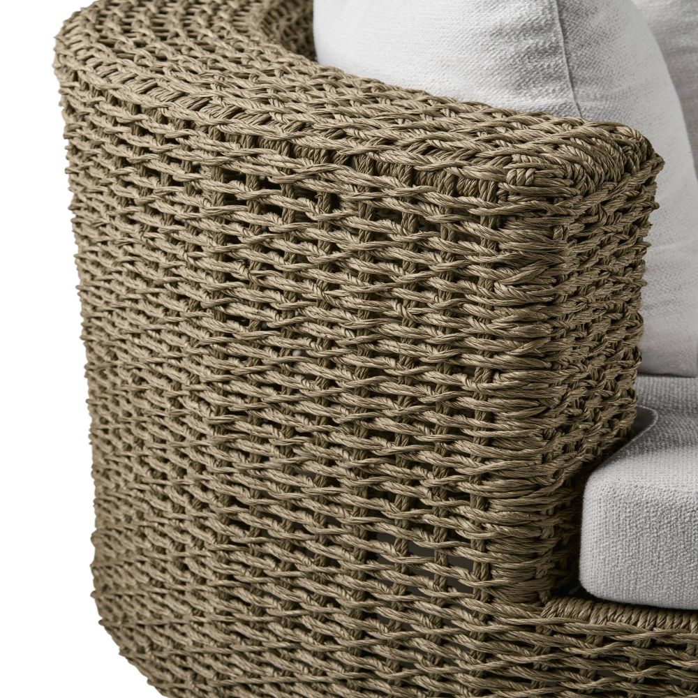 Helene 109" Curved Outdoor Performance Boucle Sofa