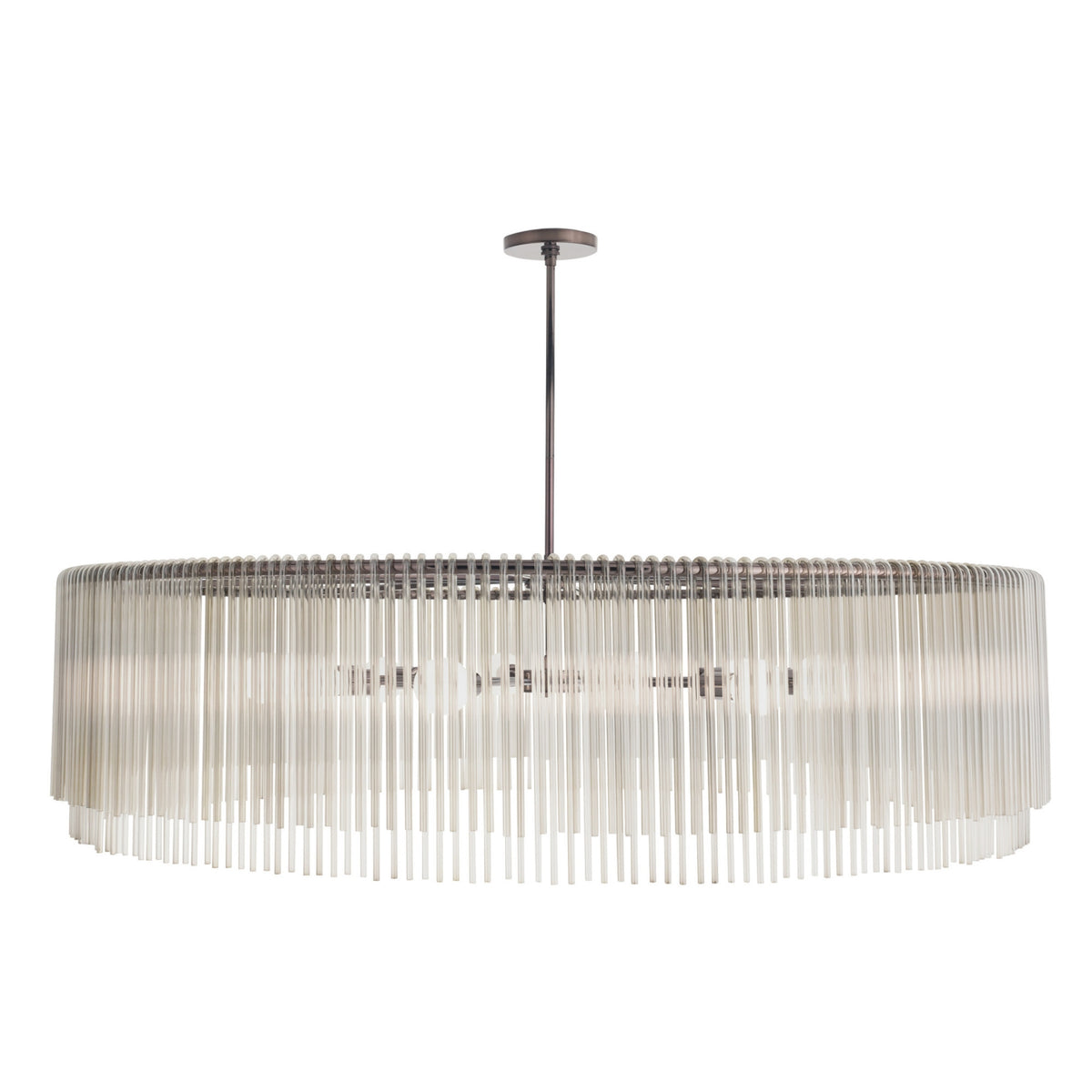 Park 60" Smoke Glass & Brown Nickel Finish Chandelier