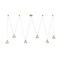 Noble 82" Crystal & Antique Brass Multi-Drop Chandelier