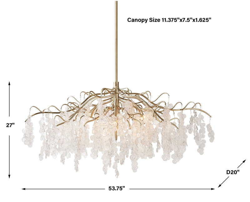 Boreas Silver Champagne Chandelier (Available in 2 Sizes)