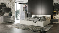 Toma Cream Channel Tufting Bed
