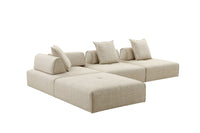 Montrose Beige Fabric Armless Modular Sectional Sofa