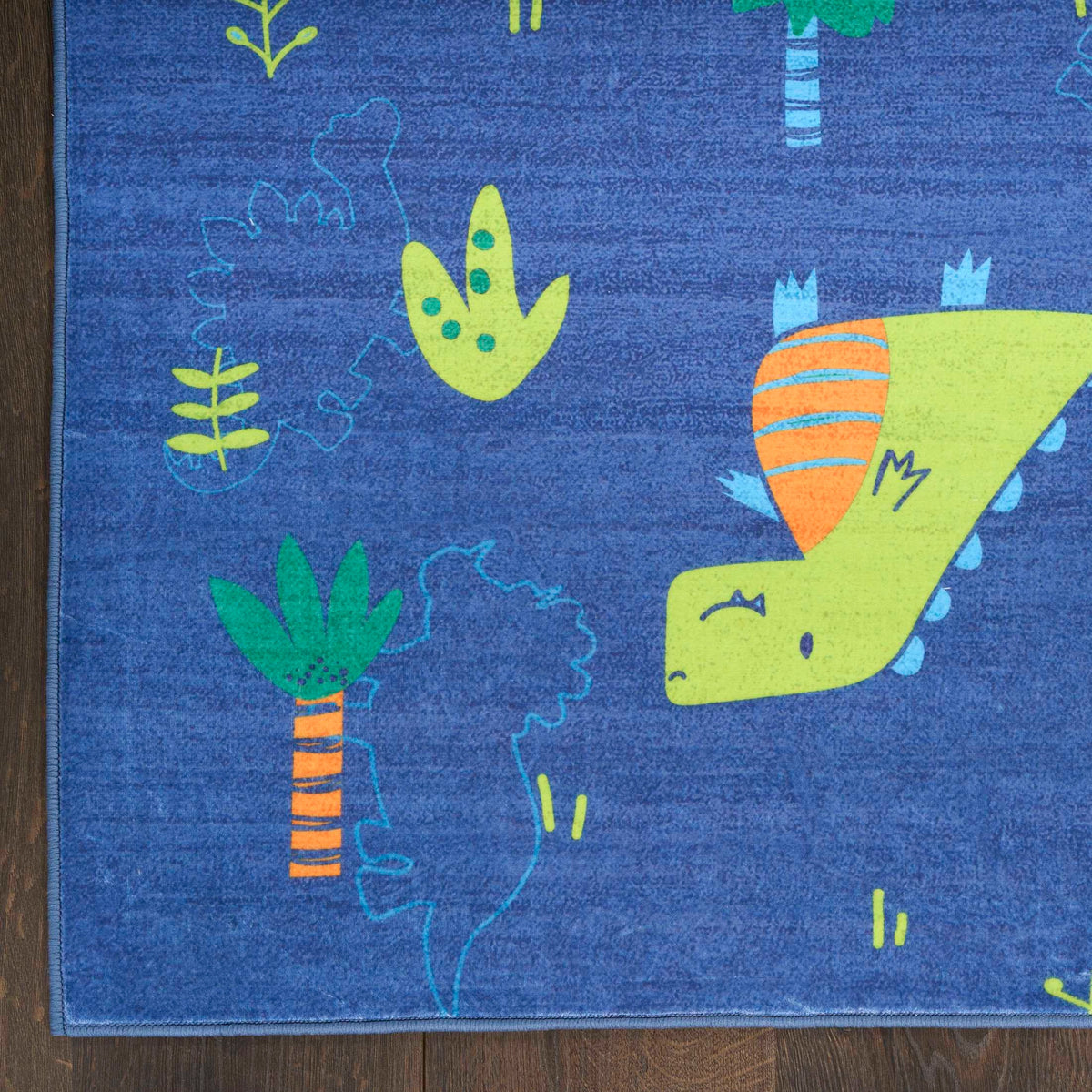 Dinosaurs Navy Multicolour Area Rug